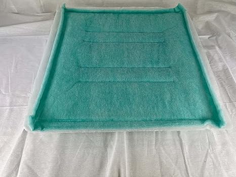 wioboy Paint Spray Booth Intake Filter Pad, 20 x 20 (20/case) Tacky Panel with Internal Wire Frame