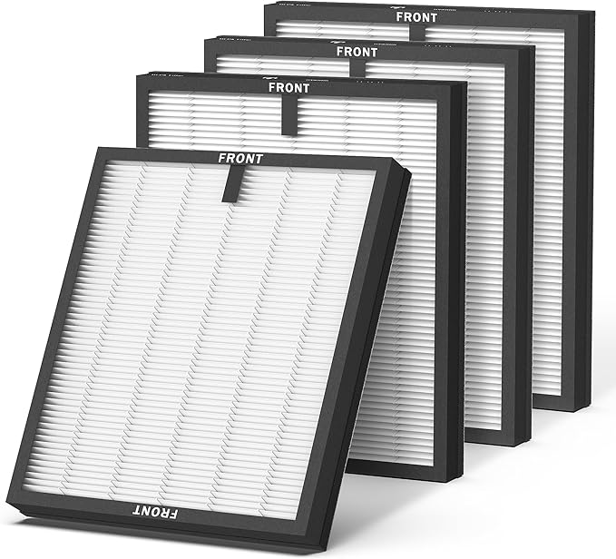 CHIVALZ 4 Pack HY4866 True HEPA Replacement Filters Compatible with MORENTO HY4866 Air Purifier, WESTHEY HY4866 Air Purifier and YIOU M1 Air Cleaner Purifier, Original Version