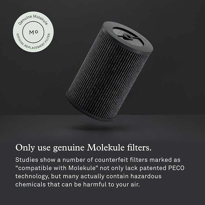Molekule PECO-Filter with Activated Carbon for Air Pro Purifier - Authentic Molekule High Efficiency Air Filter Replacement for Multi-Layer Purification - Helps Remove Allergens & Odors