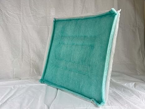 wioboy Paint Spray Booth Intake Filter Pad, 20 x 20 (20/case) Tacky Panel with Internal Wire Frame